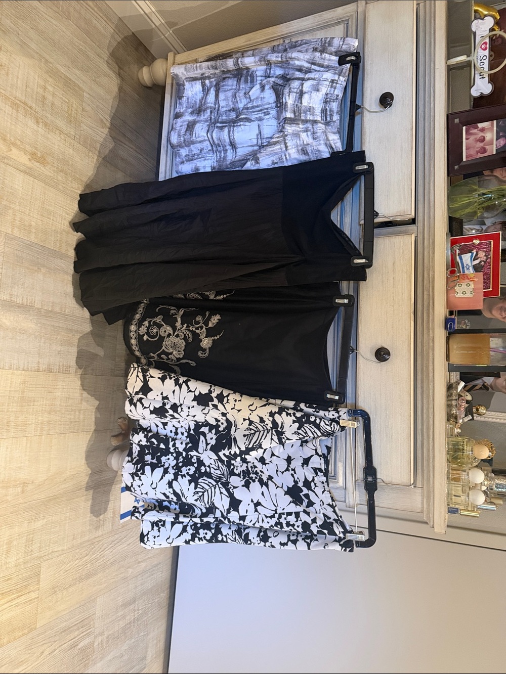 Chico's Black and White Midi Skirts Trio